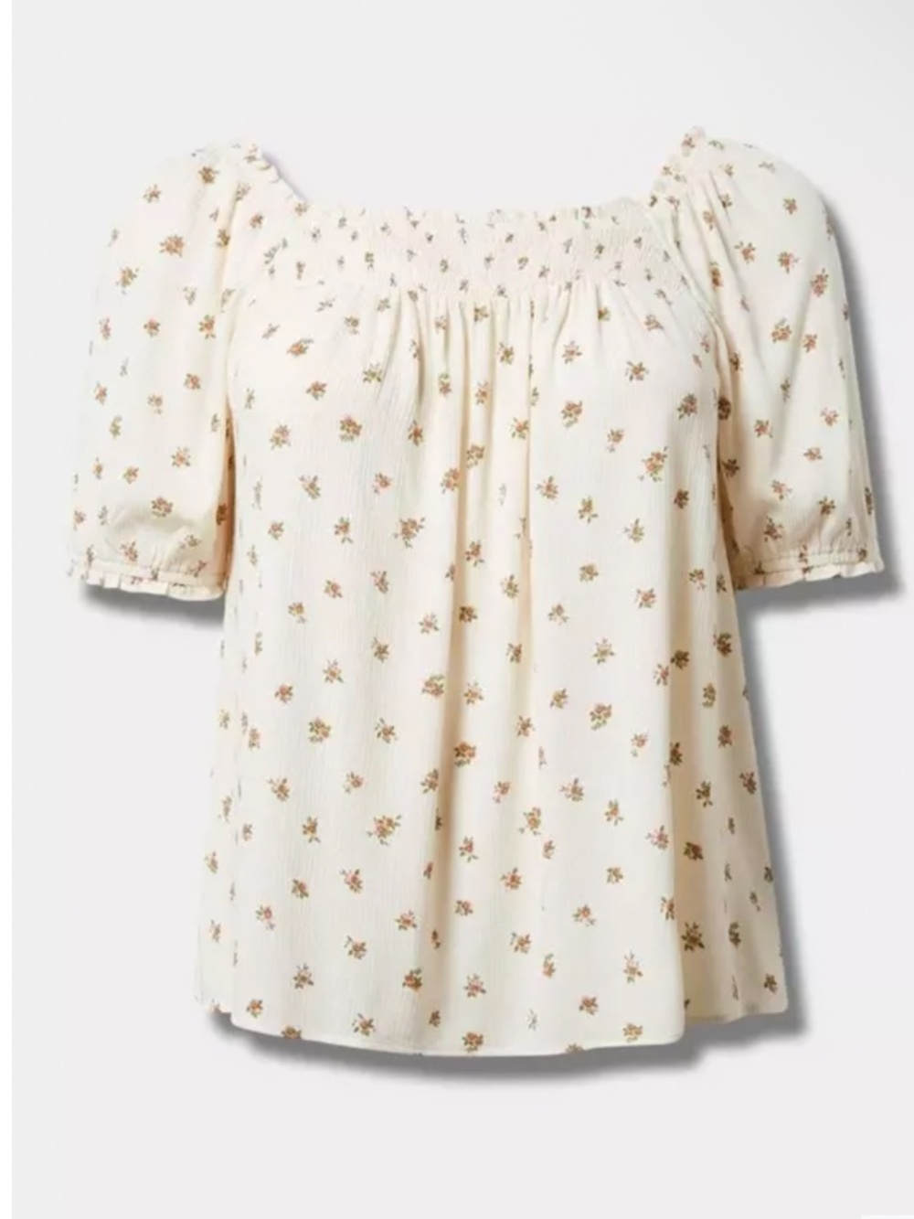 TORRID size 2X floral peasant blouse worn once